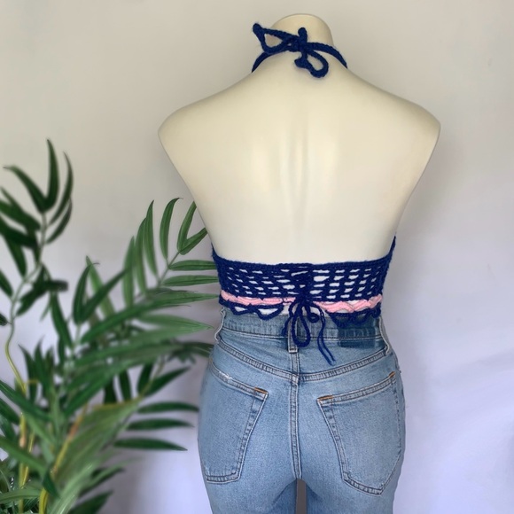 k n i t :: Retro Mod Groovy Crochet Top Knit Bikini - Picture 3 of 15